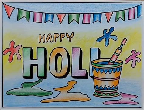 Holi Festival Drawing With Pencil Colour Holi Special Artwork 3dvkarts