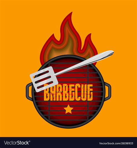 Top View A Barbecue Grill Royalty Free Vector Image