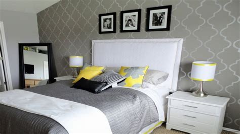 Yellow And Gray Bedroom Wall Decor Youtube