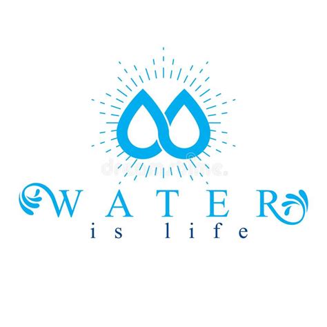 Vector Blue Clear Water Drop Logo For Use As Business