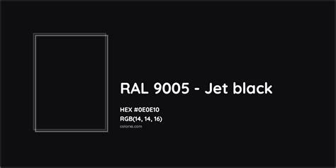 RAL 9005 Jet Black Complementary Or Opposite Color Name And Code