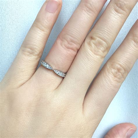 Thin Diamond Eternity Band K Solid Gold White Diamond Ring Etsy