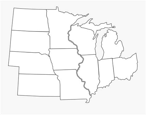 Midwest Region Blank Map