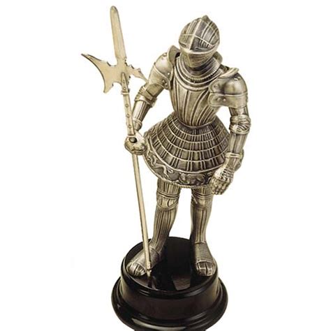 Miniature Medieval Knight Suit Of Armor With Halberd By Marto Of Toledo