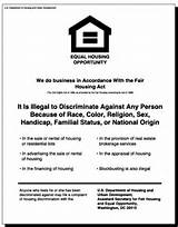 Photos of Equal Housing Lender Poster