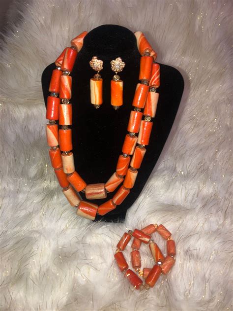 Nigerian 2 Step Coral Beads Edo Coral Beads Benin Coral Etsy