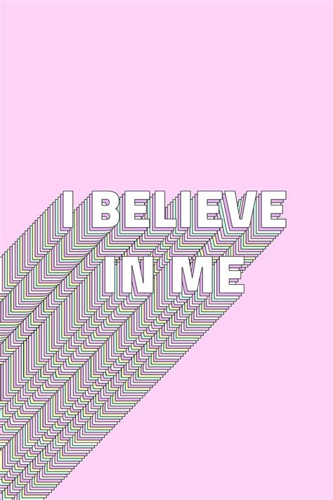 I Believe In Me Layered Typography Retro Word Free Image By Rawpixel