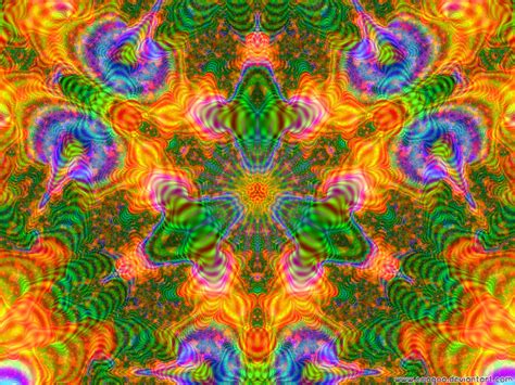 Trippy Flower By Coagoa On Deviantart Fabric Poster Psychedelic Art