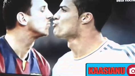 El Beso De Cristiano Ronaldo Y Leo Messi Jamas Visto El Beso Secreto De Cr7 Y Messi Youtube