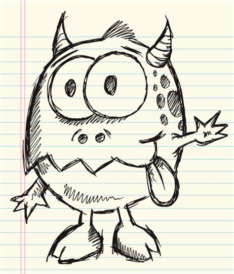 Monstrito Cute Monsters Drawings Monster Sketch Cute Drawings