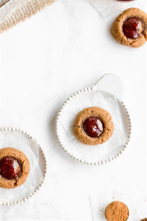 Healthy Gingerbread Thumbprint Cookies Amys Healthy Baking
