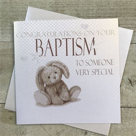 Buy White Cotton Cards N Code Congratulations On Your Baptism To Someone Very Special