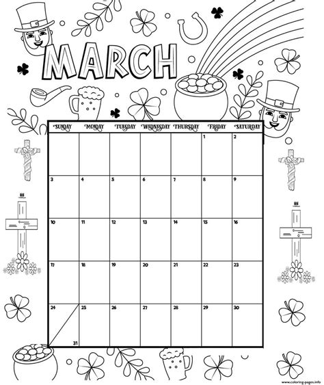 Free 2019 Colouring Calendar Free Coloring Page