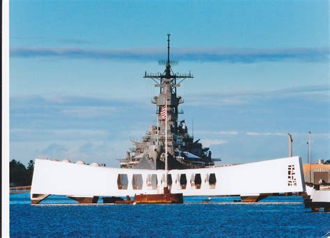 Arizona Memorial And The Uss Missouri In The Background Pearl Harbor
