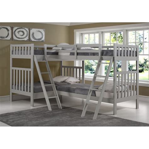 Harriet Bee Reasor Twin Solid Wood L Shaped Bunk Beds By Harriet Bee And Reviews Wayfair Canada