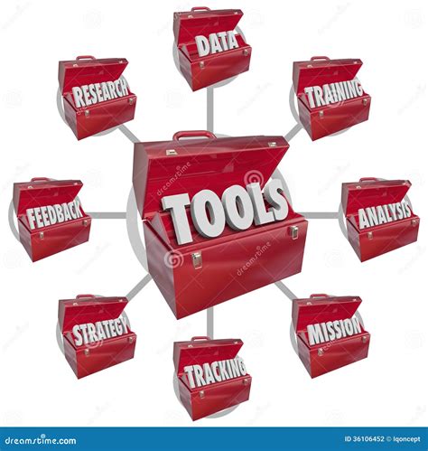 Toolbox Tools Increasing Skills Success Goal Mission Stock Illustration