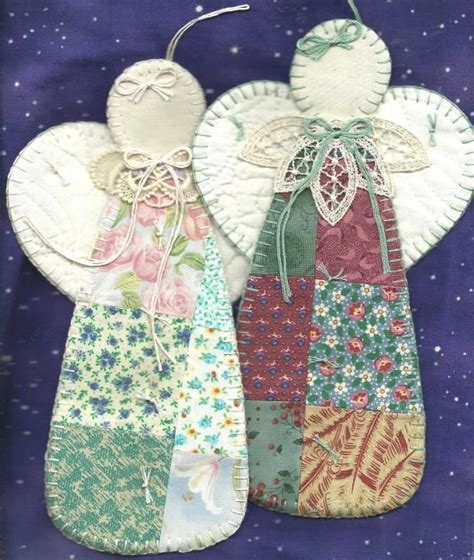 Angel Ornaments Fabric Christmas Ornaments Quilted Christmas