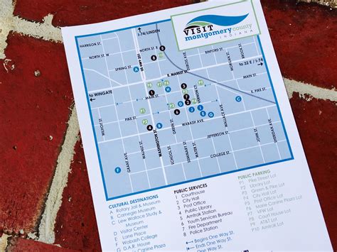 Downtown Map Montgomery County Visitors And Convention Bureau