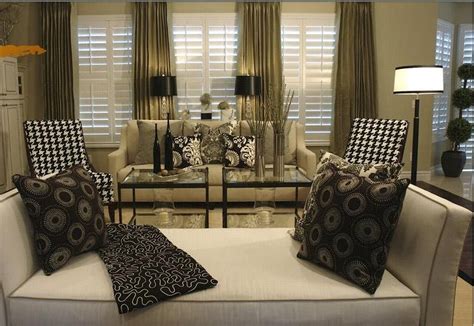 Joy Of Decor Decorate With Beige Sofa Black And White Damask Accent