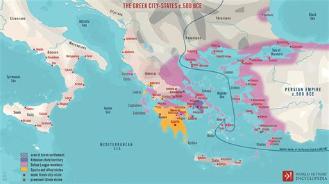 The Greek City States C 500 Bce Illustration World History