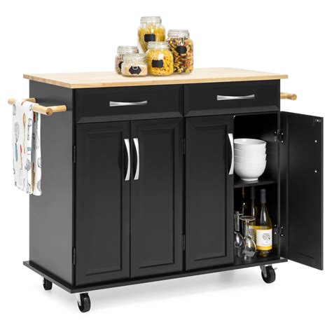 Best Choice Products Portable Kitchen Island Cart W Wood