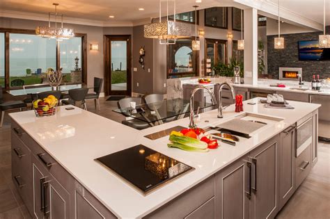A kitchen island is a really useful addition to a kitchen and might be used for any number of activities in the picture below the shape of the island become gradually more curved. L shaped kitchen island ideas to try in your kitchen