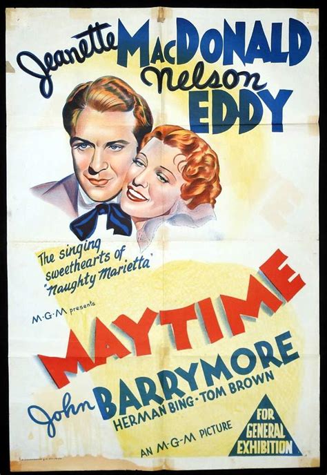 Maytime Original One Sheet Movie Poster Nelson Eddy Jeanette Macdonald Moviemem Original Movie