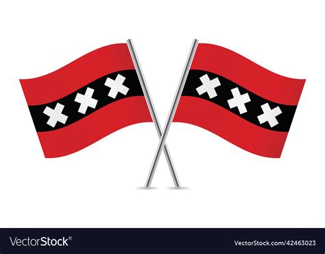 Flags Of Amsterdam City Royalty Free Vector Image