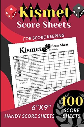Kismet Score Sheets 100 Handy Score Sheets For Scorekeeping Score