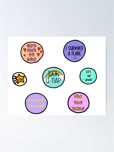 Illness Awards Sticker Pack Poster For Sale By Brynn412 Redbubble