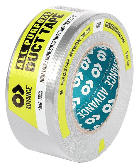 At132 50m X 50mm Advance Tapes Duct Tape Polycloth Silver