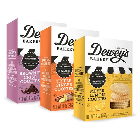 Buy Dewey S Bakery Meyer Lemon Brownie Crips Triple Ginger Moravian