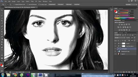 Adobe Photoshop Cs6 Pencil Sketch Effect Youtube