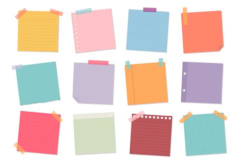 Collection Of Sticky Note Illustrations Download Free Vectors