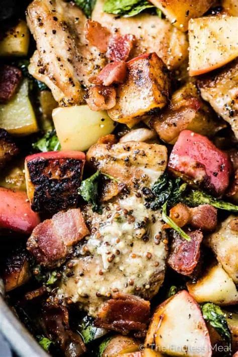 Apple Chicken Recipe With Bacon And Potatoes The Endless Meal®