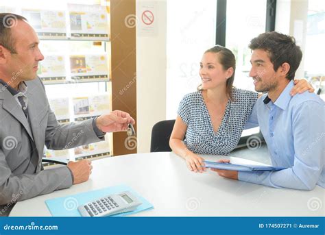 Real Estate Agent With Clients Stock Image Image Of Agency Agent