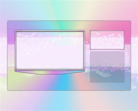 Twitch Overlay Rainbow Overlay Cotton Candy Simple Minimalist Etsy