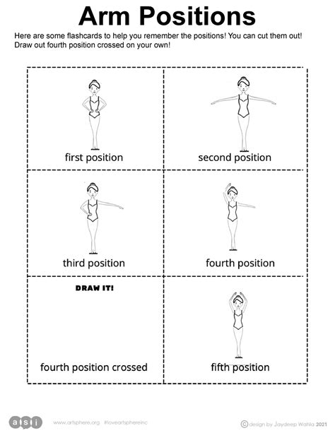 Arm Positions Handout Art Sphere Inc