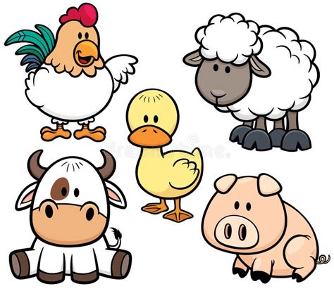 Farm Animals Cartoon Stock Vector Illustration Of Agriculture 28115598