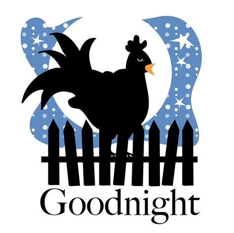 Goodnight Chicken Full Moon And Star Digital Art By Julie Pace Hoff