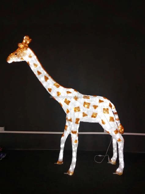 Outdoor Big Led Christmas Animal Giraffes Sculpture Motif Lights Buy