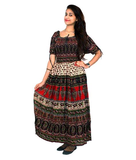 Indian Fashion Guru Multi Color Rayon Dresses Buy Indian Fashion Guru Multi Color Rayon