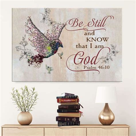 Be Still And Know That I Am God Psalm 4610 Sparrow Bible Verse Wall Art