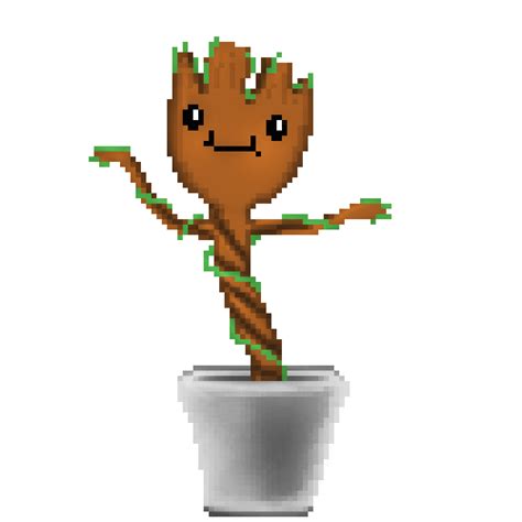 Support rotate effect, invert effect, grayscale effect, zoom effect, recursive effect, minimizes effect, crush effect, roll effect, push. Dancing Groot! GIF by WhispyGames on DeviantArt