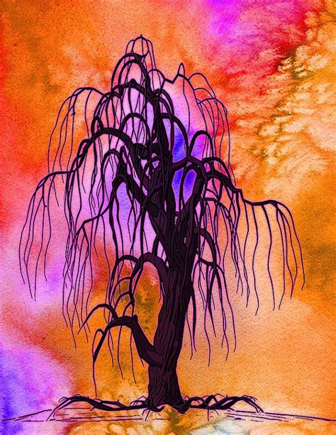 Watercolor Creepy Tree Digital Download By Thehypetype On Etsy Etsy
