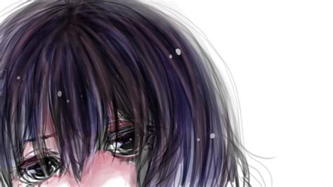 Sad Anime Eyes Lace Wig Free Transparent Png Download Pngkey