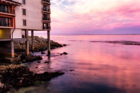 Amazing Pink Sunset In Monterey California Stock Photo Image Of