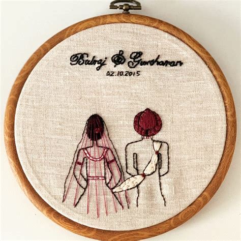 Personalised Embroidery Hoop Etsy