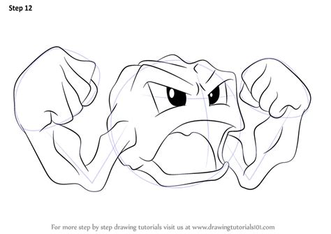 Learn How To Draw Geodude From Pokemon Pokemon Step By Step Drawing