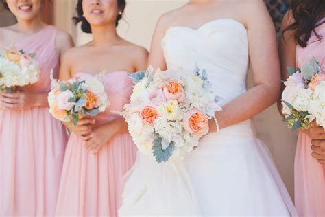 Peach Bridesmaids Bouquets Elizabeth Anne Designs The Wedding Blog